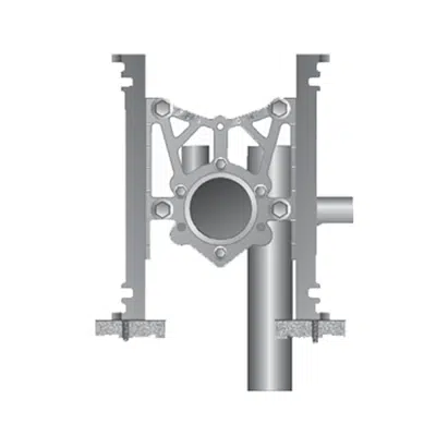 imagen para MC-15D-HS Double Fixed Hub & Spigot Water Closet Carrier Offset From Stack