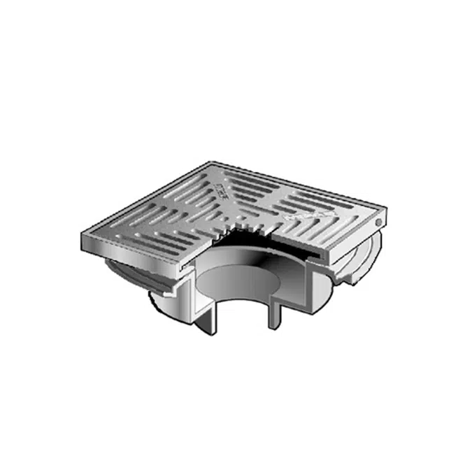 BIM objects Free download! F1440YQ Drain with 12″ NonAdjustable Tractor Grate BIMobject