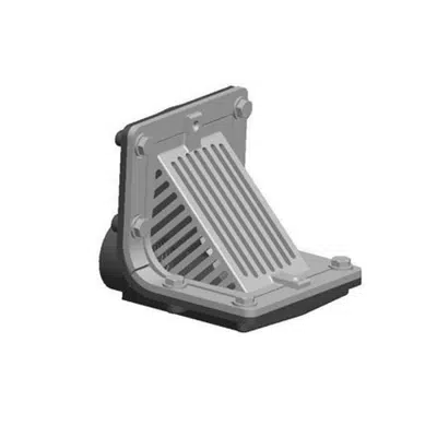 Image for R1300T Scupper Drain with Angle Grate and Threaded Outlet