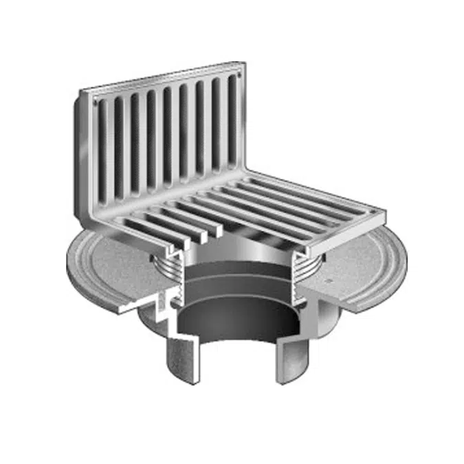 F1100-AS Floor Drain with Angle Strainer