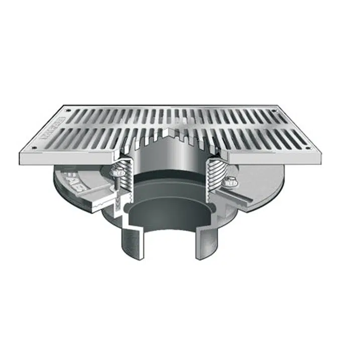 F1100-C-RS Floor Drain with Rectangular Strainer