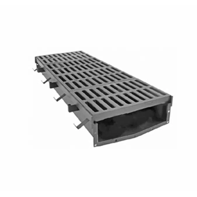 T2170 17″ Wide, Presloped, Fabricated Steel Trench Drain System