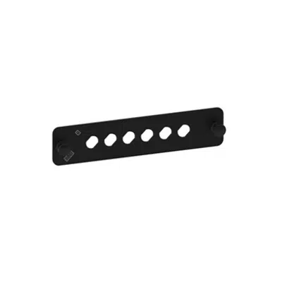 Image for Adapter Panel, Black, 1000-Type, Unpopulated, Accepts 6 ST Adapters - Part Number : 760147710