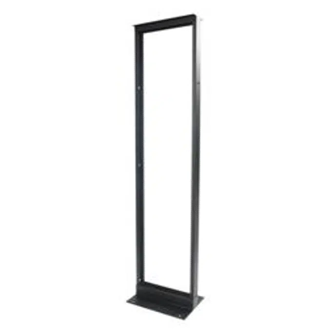 3" (76 mm) Channel x 7' (2134 mm) H - 19" (482.6 mm) Steel Equipment Rack (45U) 3/8 Sq Punch, Black - Part Number : 760090118