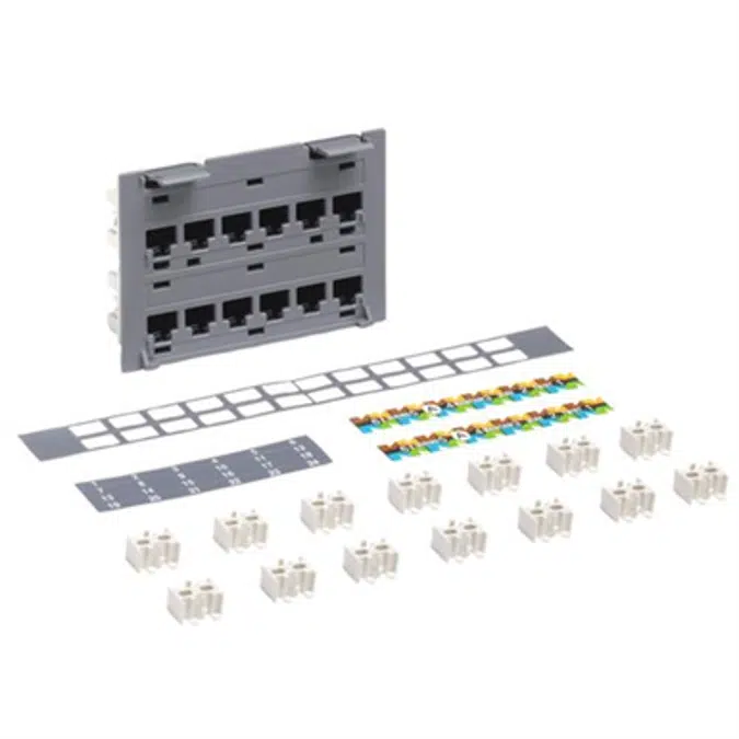 SYSTIMAX 360™ GigaSPEED X10D® PATCHMAX® GS6 Distribution Module Kit, 12 Port - Part Number : 760128215