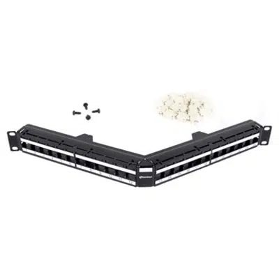 CommScope® U/UTP Angled Single-Row Modular Panel, 24 Port (UNJ500/600, MIBH, MPS100) - Part Number : 760118331图像