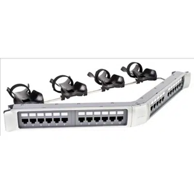 imazhi i SYSTIMAX 360™ GigaSPEED XL® 1100GS3 Evolve Angled Category 6 U/UTP Patch Panel, 24 Port; - Part Number : 760151308