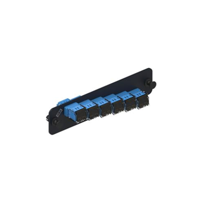 画像 1000-Type Adapter Panel, with 6 TeraSPEED SM Duplex LC Adapters, Blue - Part Number : 760067165