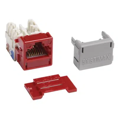 Image for GigaSPEED XL MGS400 Series Category 6 U/UTP Information Outlet, Red - Part Number : 700206741