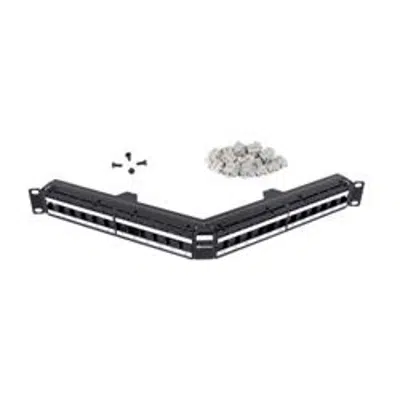 Image for CommScope® U/UTP Angled Single-Row Modular Panel, 24 Port (MGS400/500/600) - Part Number : 760118349