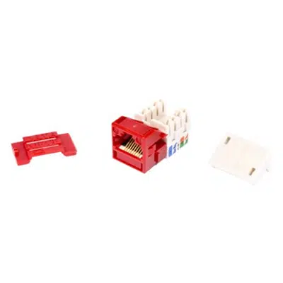 Image for PowerSUM MPS100E Category 5e U/UTP Information Outlet, Red - Part Number : 108232760