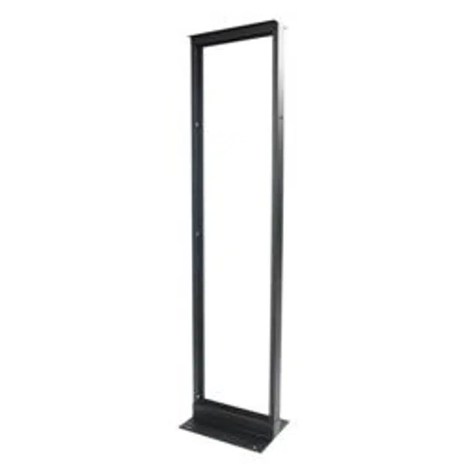 6" (152 mm) Channel x 7' (2134 mm) H - 19" (482.6 mm) Steel Equipment Rack (45U) 3/8 Sq Punch, Black - Part Number : 760090134