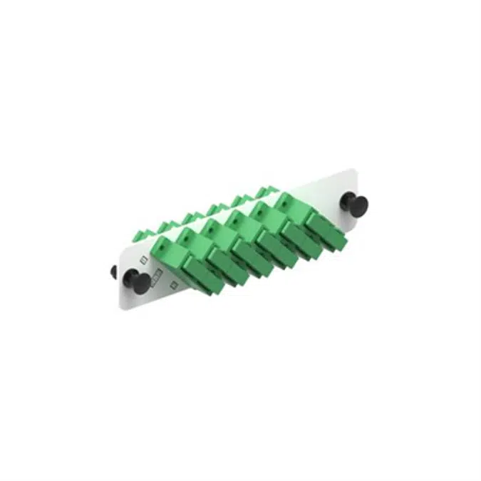 Adapter Panel, White, 1000-Type, with 6 TeraSPEED SM Duplex SC/APC Adapters, Green - Part Number : 760149286