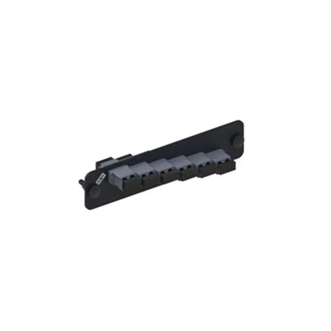 Adapter Panel, Black, 1000-Type, with 6 Duplex Keyed LC Adapters, Slate, No Shutter - Part Number : 760147843