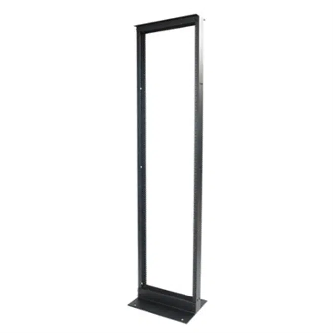 6" (152 mm) Channel x 8' (2438 mm) H - 19" (482.6 mm) AI Equipment Rack (52U) M6 Tapped Rails, Black - Part Number : 760092031
