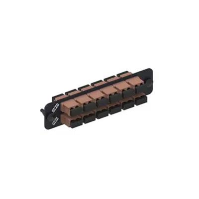Image for Adapter Panel, Black, 1000-Type, with 12 Duplex Keyed LC Adapters, Brown, No Shutter - Part Number : 760147892