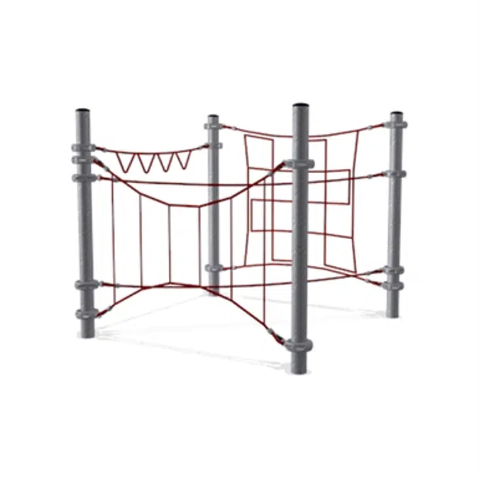 Combination of Small Amusement Net Elements with Steel Posts