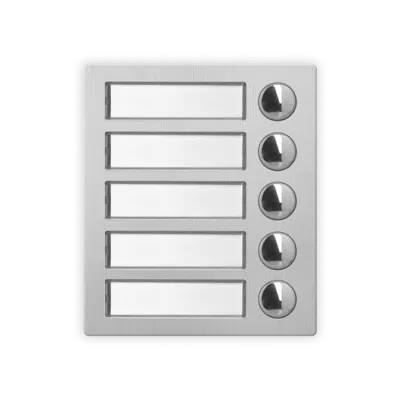 画像 4045/M 4000 Series expansion module w. IDC connectors, IK07 matte-finished Stainless Steel, 5 buttons.