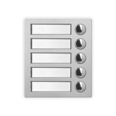 Image for 4045/M 4000 Series expansion module w. IDC connectors, IK07 matte-finished Stainless Steel, 5 buttons.