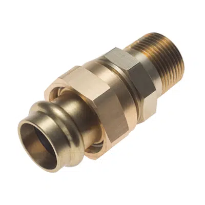 Image for >B< Press Male Straight Union Connector Inch