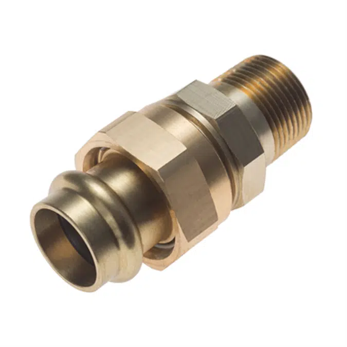 >B< Press Male Straight Union Connector Inch