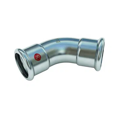 Imagem para <A> Press Inox 304 45° Obtuse Elbow}