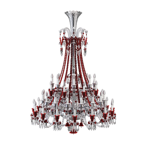 zenith clear and red chandelier 48l