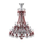 zenith clear and red chandelier 48l