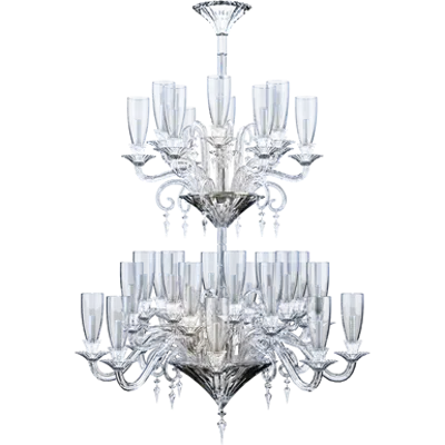 obraz dla Mille Nuits Chandelier 36L Hurricane shade holders