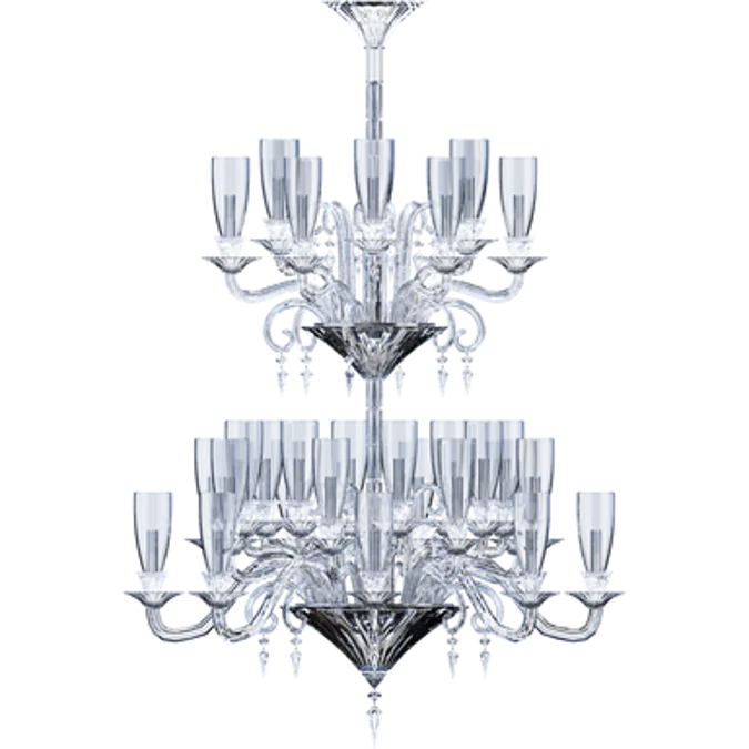 Mille Nuits Chandelier 36L Hurricane shade holders