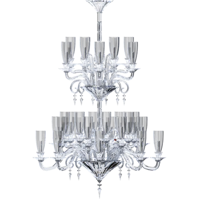 Mille Nuits Chandelier 36L Hurricane shade holders