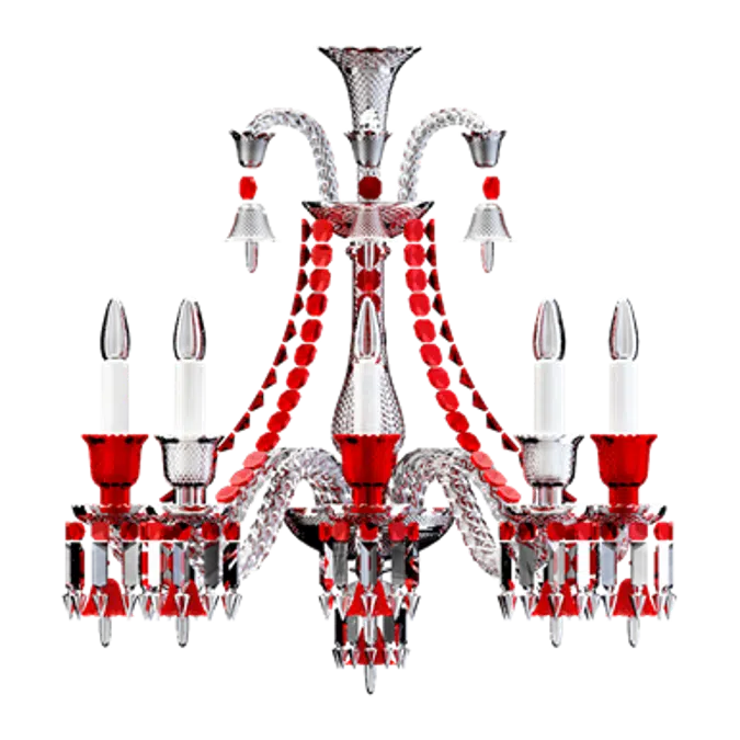 Zénith Clear and Red Chandelier 08l
