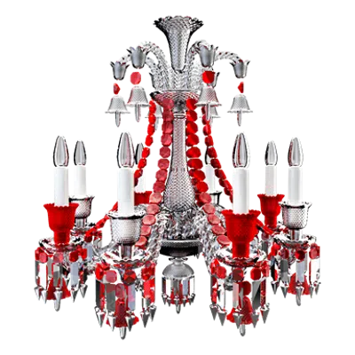 Image for Zénith Clear and Red Chandelier 08l