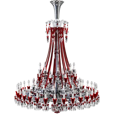Image for Zenith Clear and Red Chandelier 64L