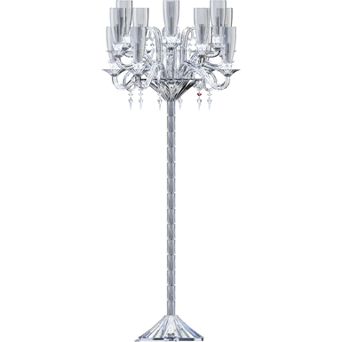 Mille Nuits 12L Floor Candelabra Hurricane shade holders