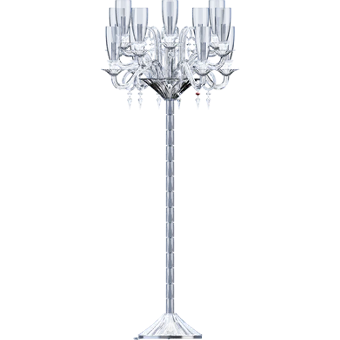 Mille Nuits 12L Floor Candelabra Hurricane shade holders