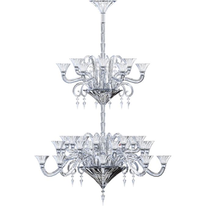 Mille Nuits Chandelier 24L Hurricane shade holders