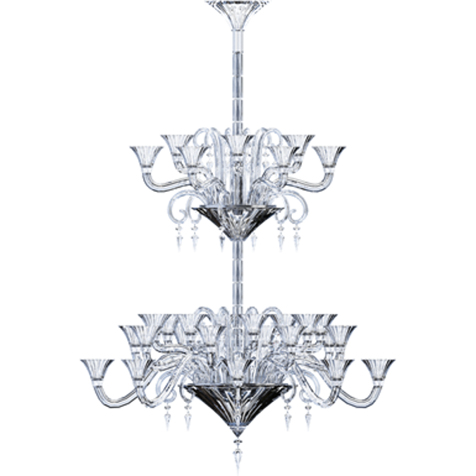 Mille Nuits Chandelier 24L Hurricane shade holders