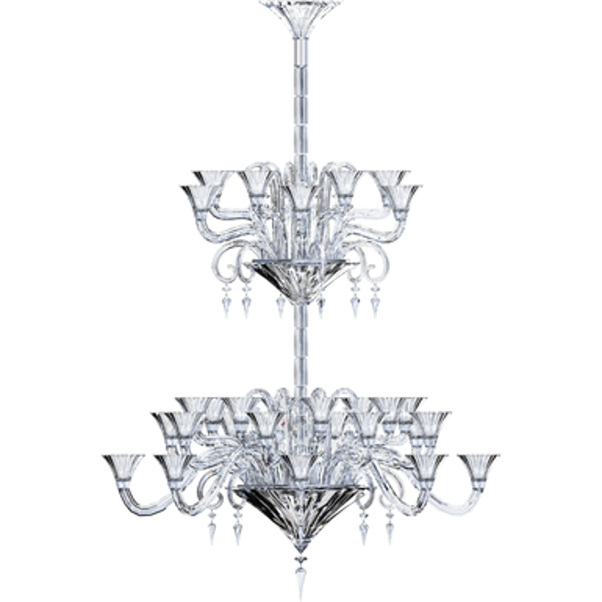 Mille Nuits Chandelier 24L Hurricane shade holders