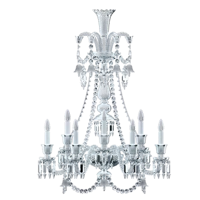 Lustre Zénith cristal clair 12L long