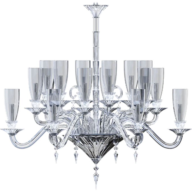 Mille Nuits Chandelier 18L Hurricane shade holders