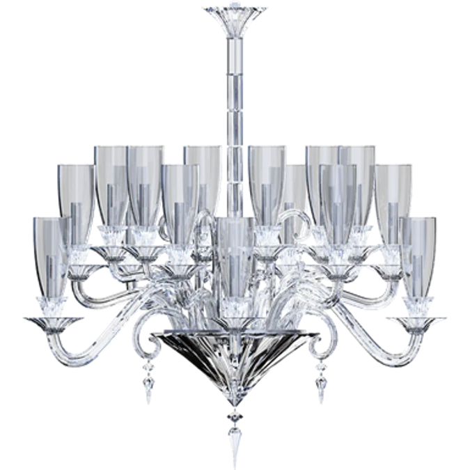Mille Nuits Chandelier 18L Hurricane shade holders