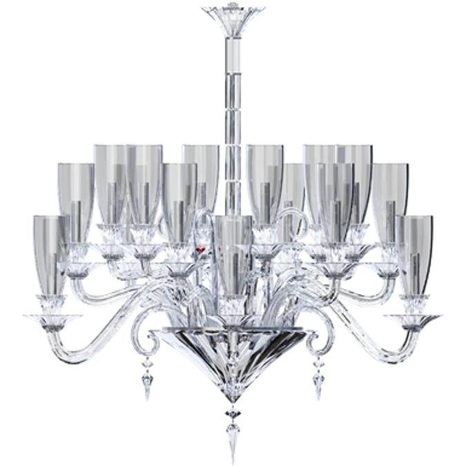 Mille Nuits Chandelier 18L Hurricane shade holders