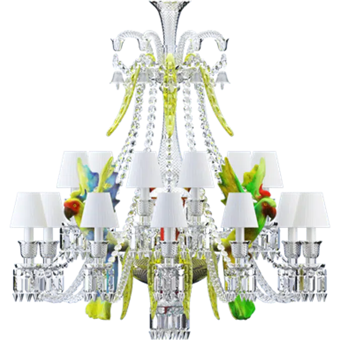 Zenith sur la Lagune Chandelier with parrots 15L