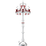 zenith clear and red 12l floor candelabra