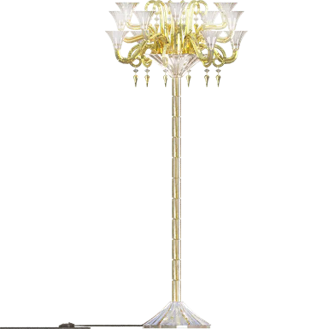 Mille Nuits Gold Mille Nuit 12L Gold Floor Candelabra