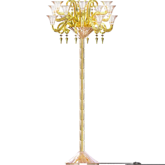 Mille Nuits Gold Mille Nuit 12L Gold Floor Candelabra