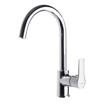 Titanium Sink Mixer With Swivel Swan Neck Spout 1836 için görüntü