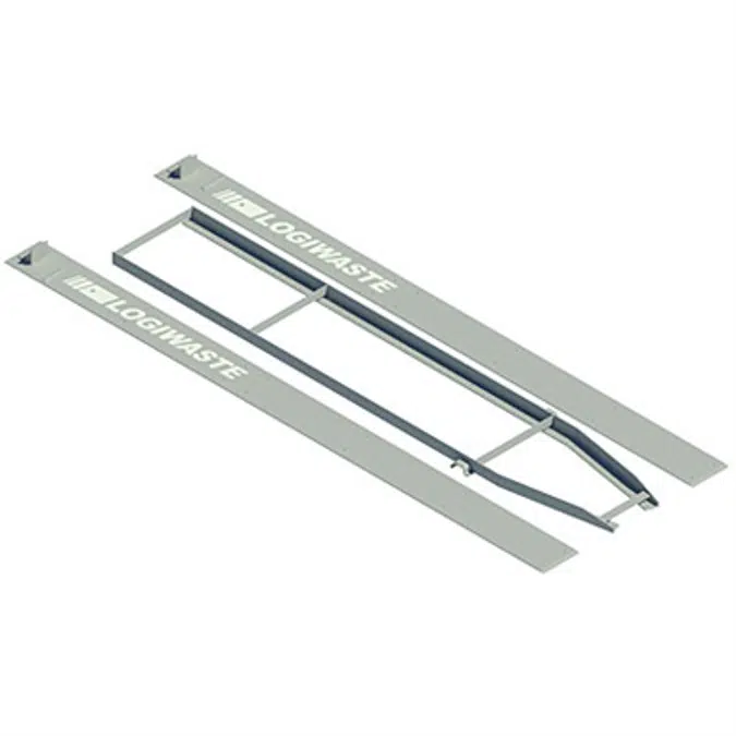 BIM objects Free download! Floor sheet with guide rail for containers