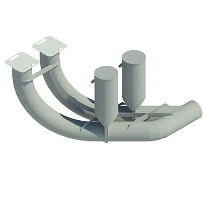 BIM objects - Free download! 2-Inlet point left without AV-Connection ...